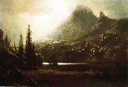 Albert Bierstadt By_a_Mountain_Lake oil on canvas